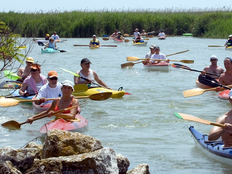 In canoa nel parco